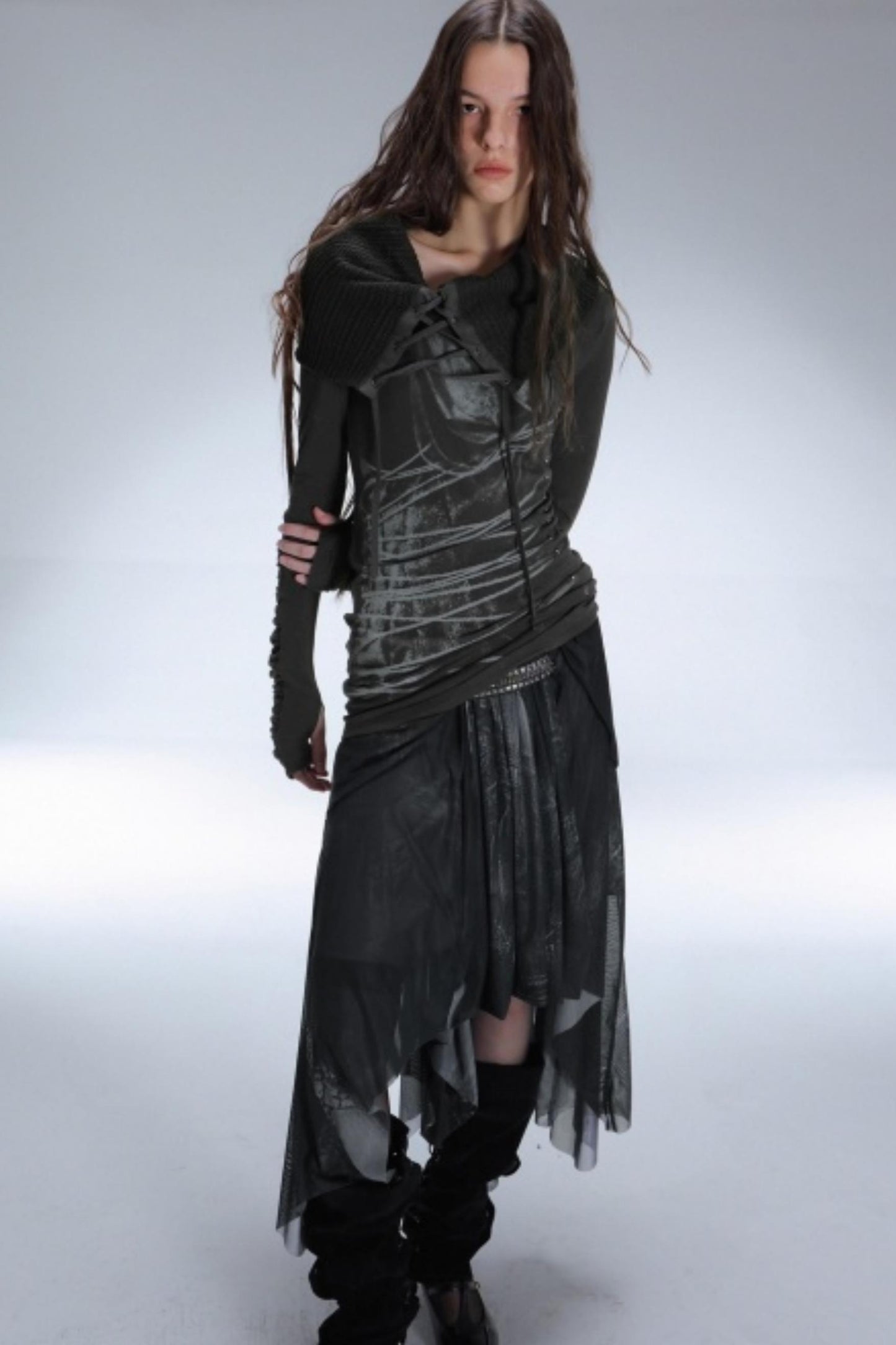 Stacked Collar Knit Top