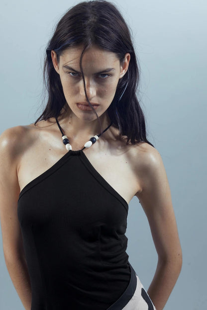 Print Backless Dress