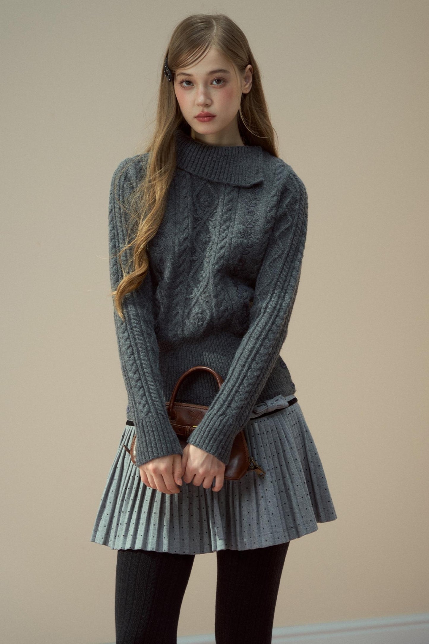 Feminine Line Vintage Knit Top