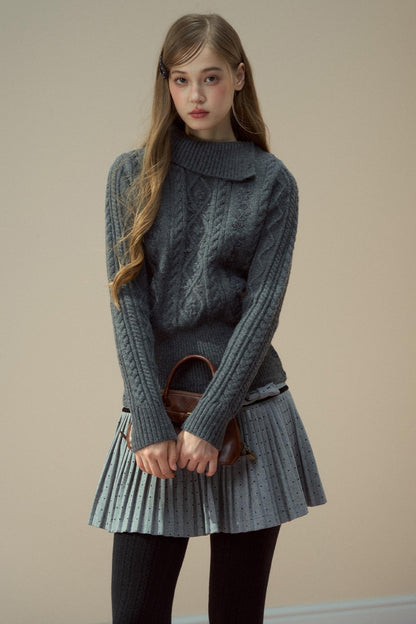 Feminine Line Vintage Knit Top