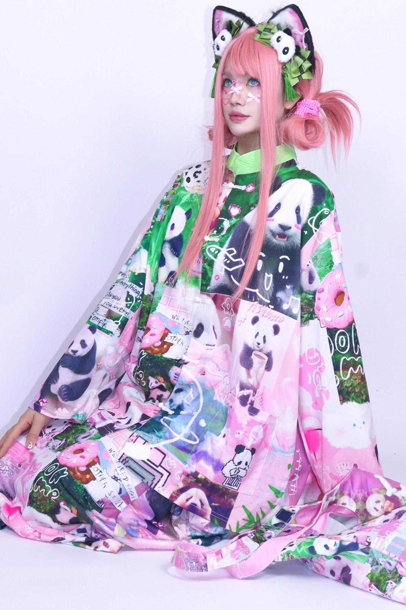 Panda Collage Printed Tang Top