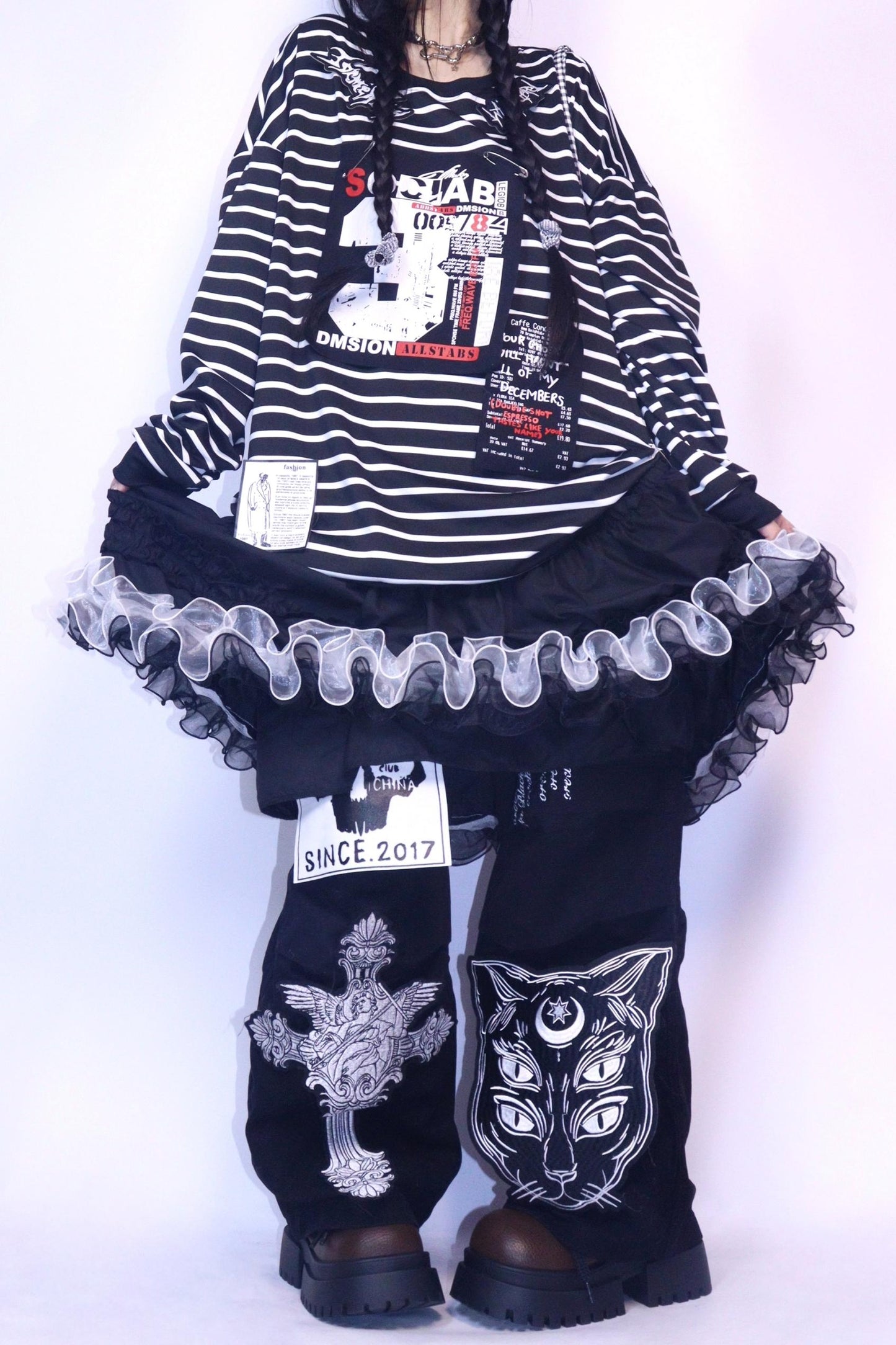 Punk Retro Denim Pants