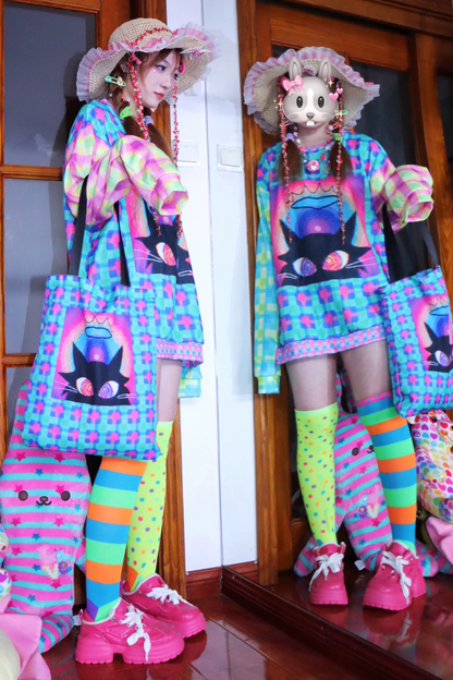 Magic Cat Patchwork Sweatshirt