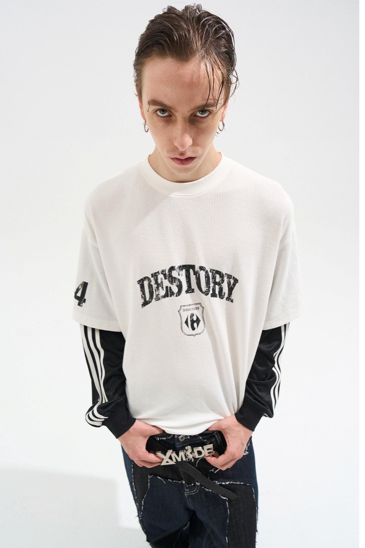 Fake Two Mottled T-Shirt