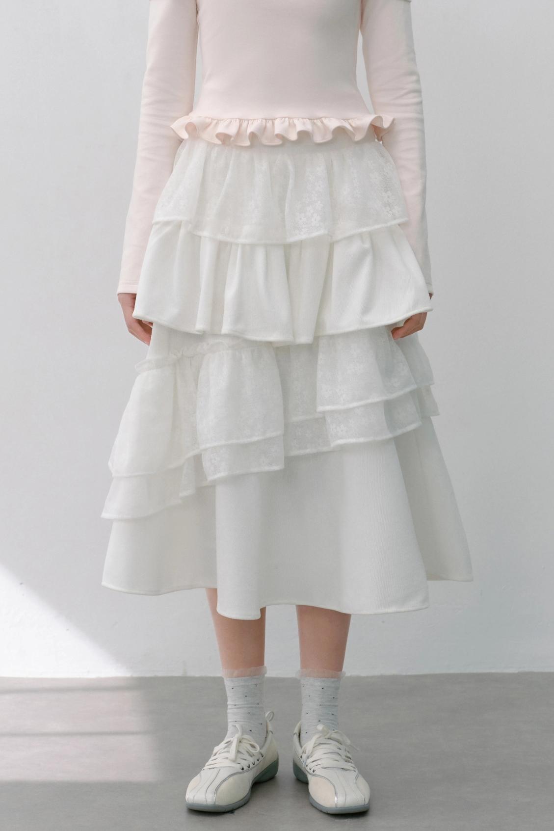 Vintage Flower Puffy Skirt