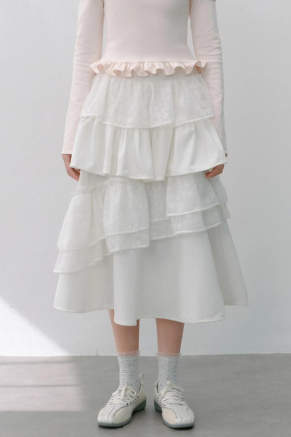 Vintage Flower Puffy Skirt