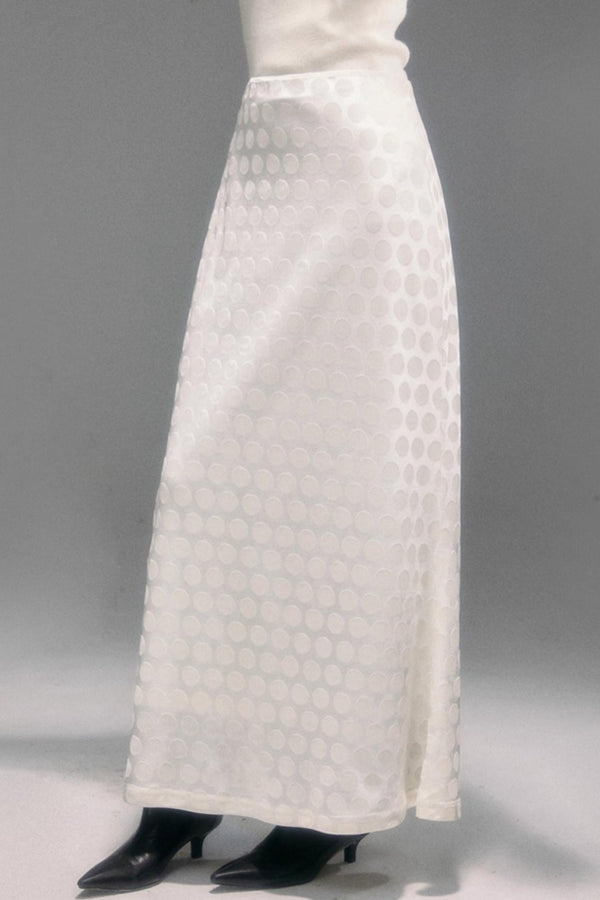 Retro Polka Dot Velvet Skirt