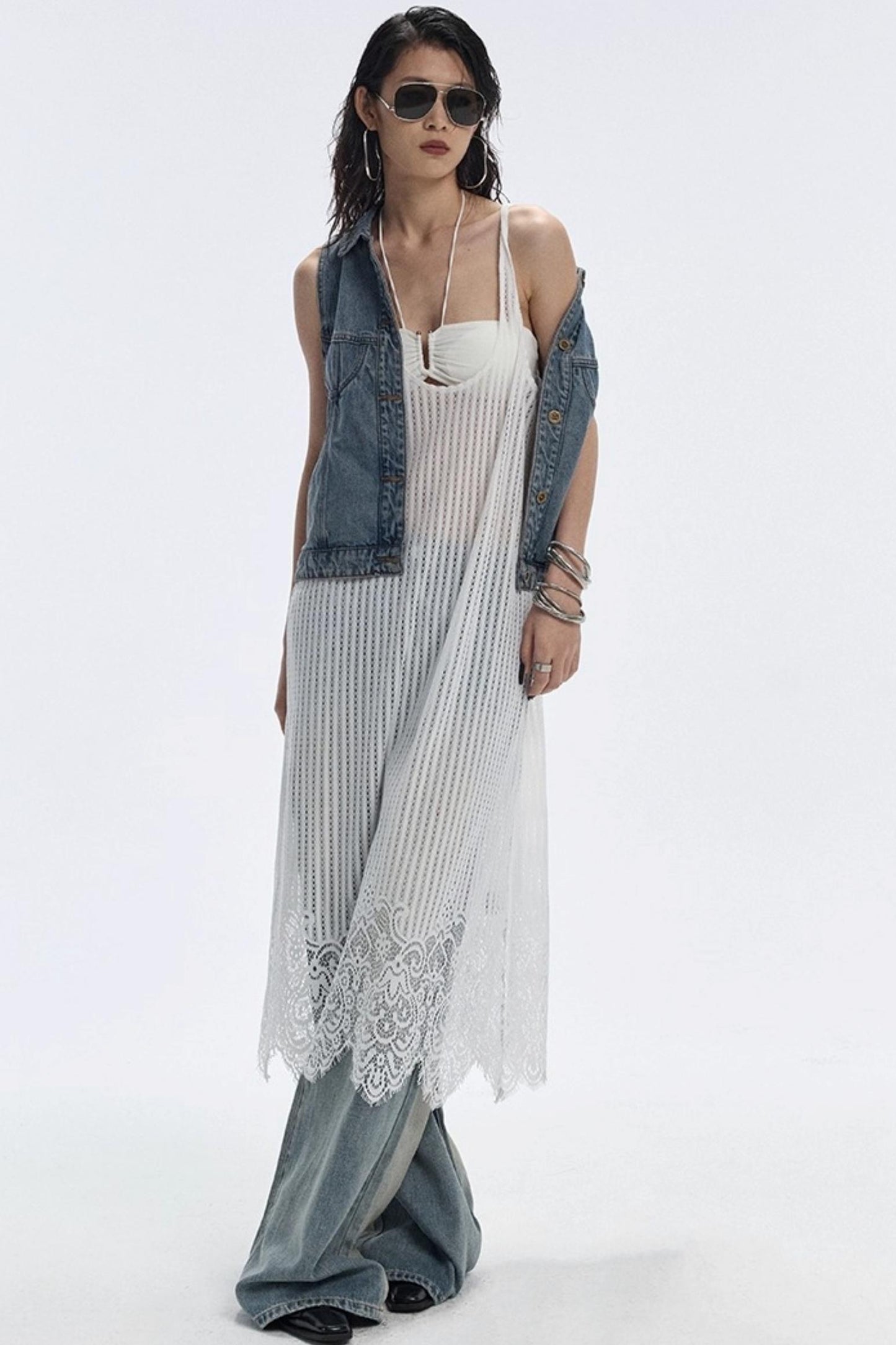 Summer Blue Washed Denim Vest