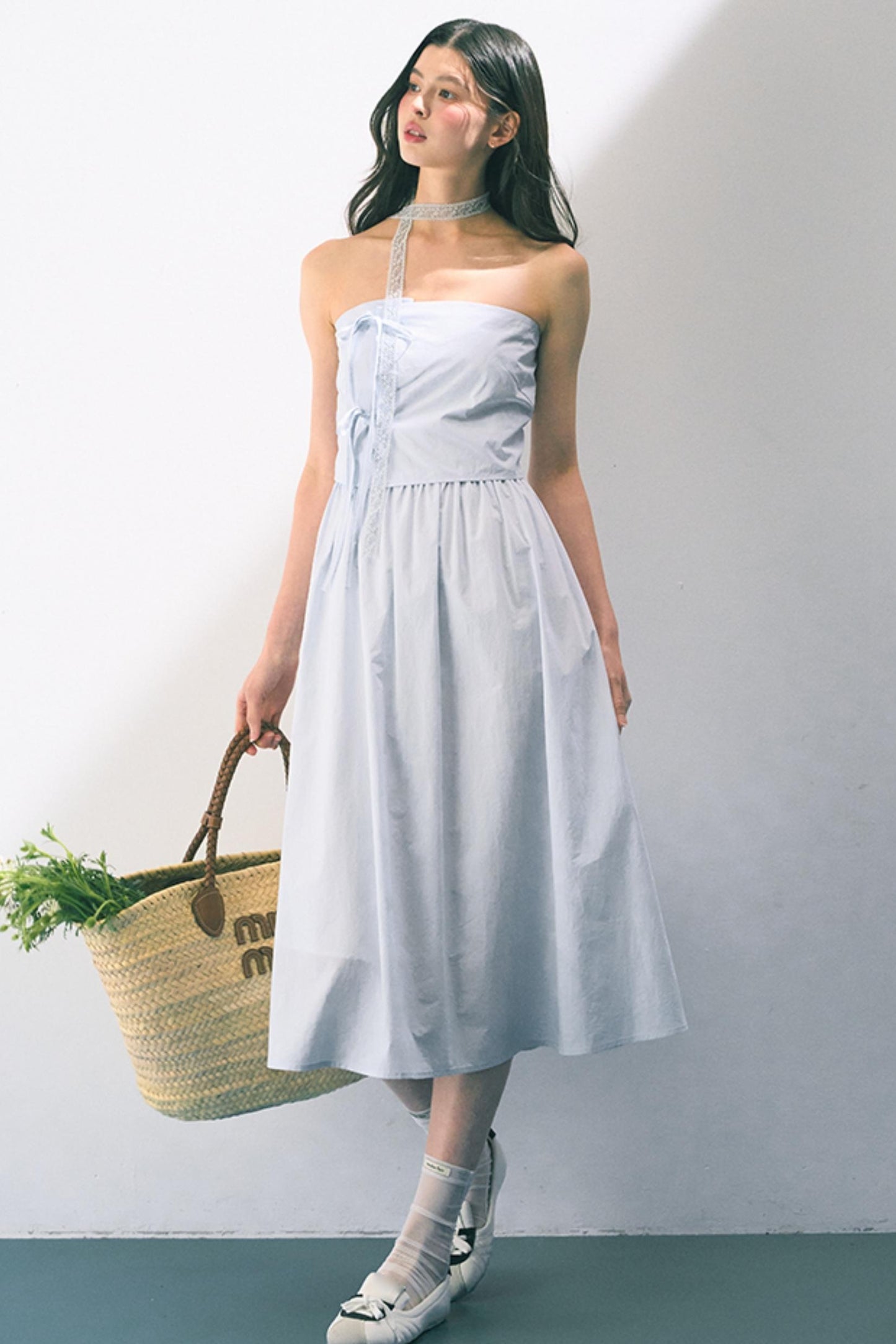 Summer Bow-Tie Sheath Dress