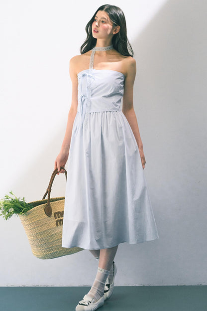 Summer Bow-Tie Sheath Dress