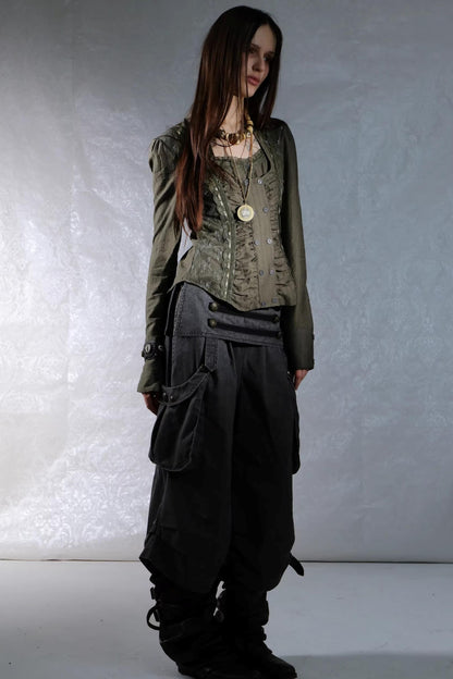 Retro Lace Splicing Shirt