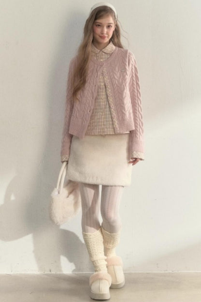 Fake Two Piece Woolen Knit Sweater