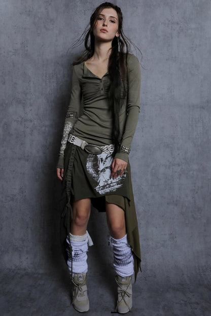 Diamond Loop Long Sleeve Top