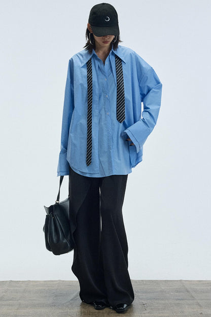 Asymmetrical Black Winter Pants