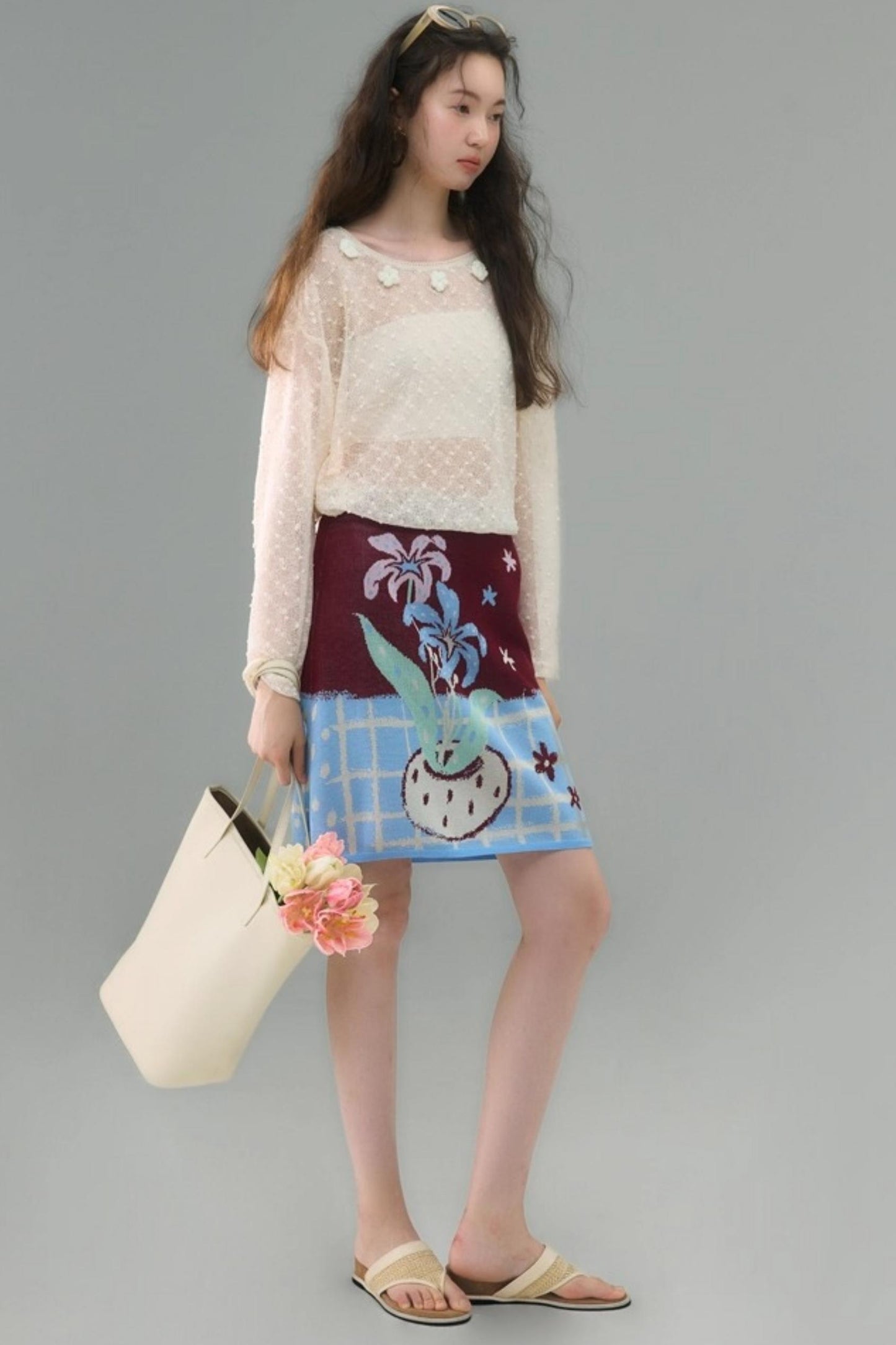 Original Lily Jacquard Tencel Vest Skirt Set-Up