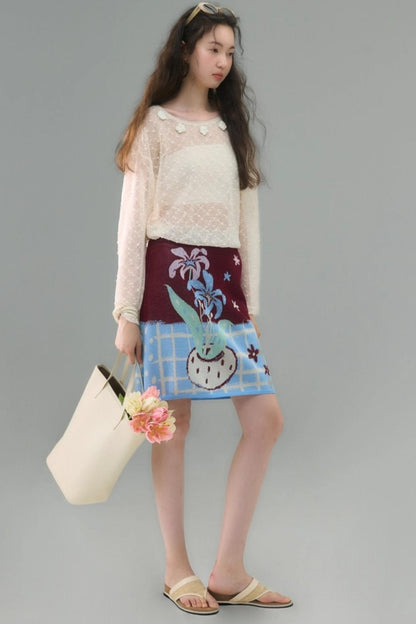 Original Lily Jacquard Tencel Vest Skirt Set-Up