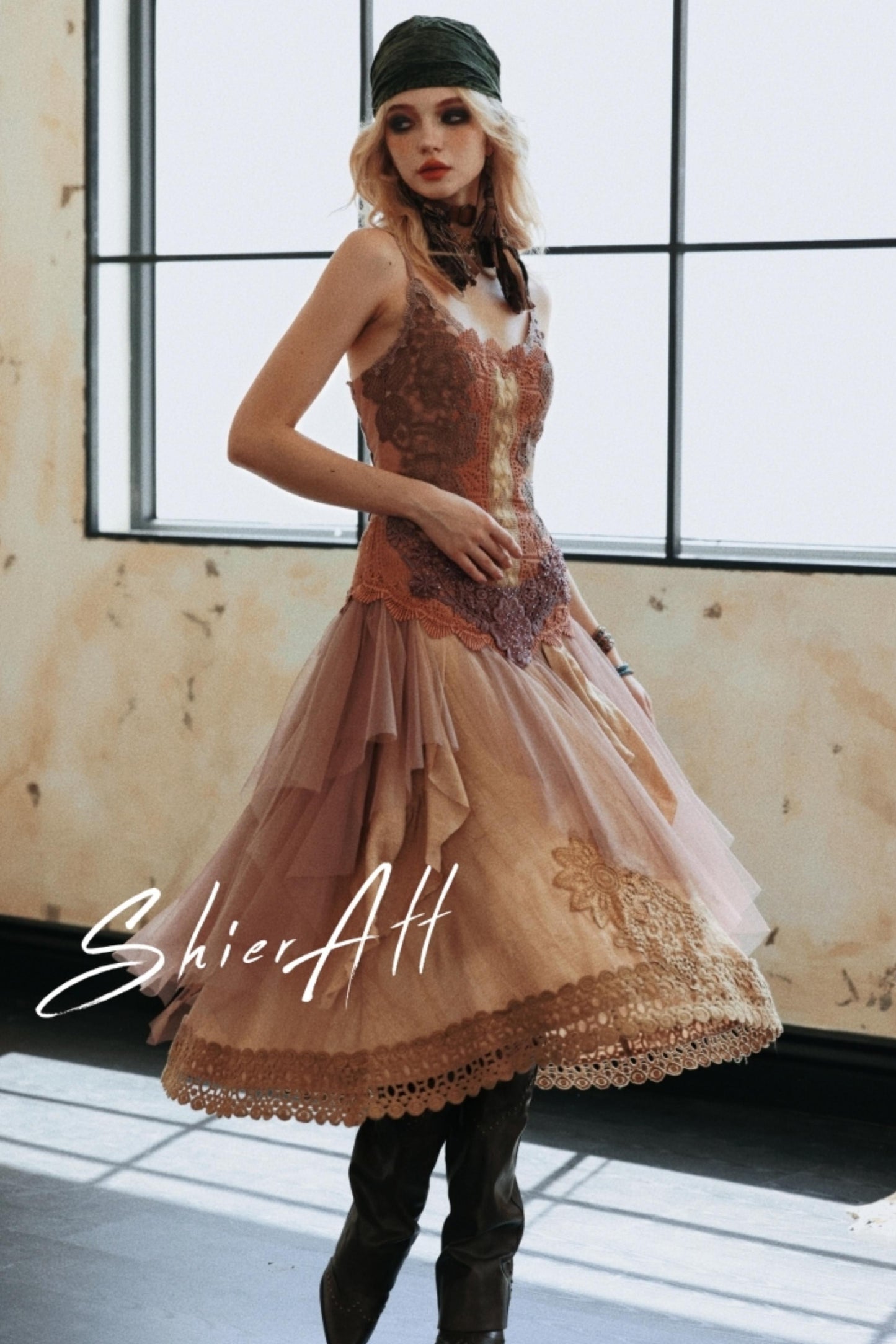 Vintage Elf Embroidered Dress