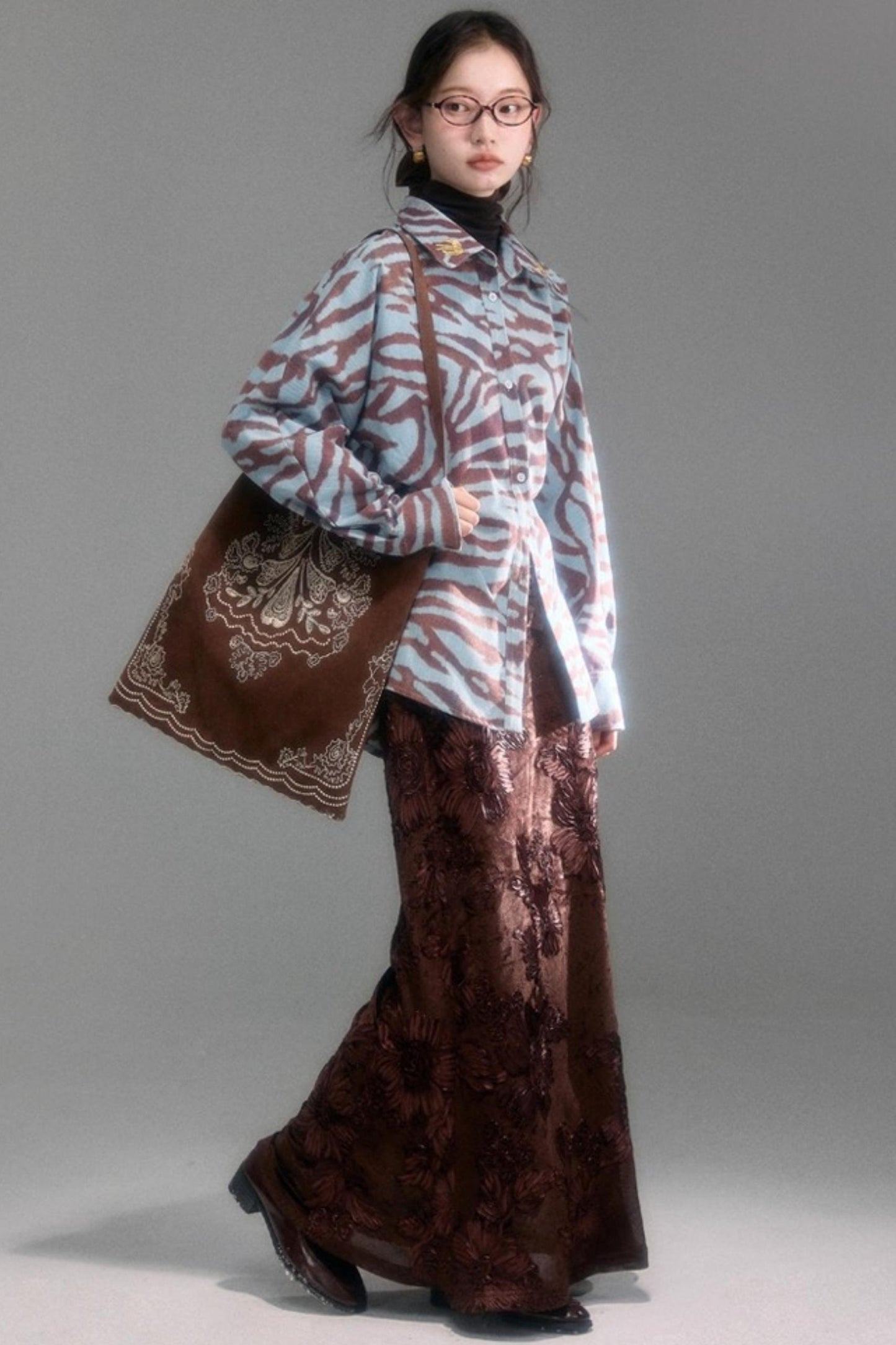 Castle Vine Velvet Skirt