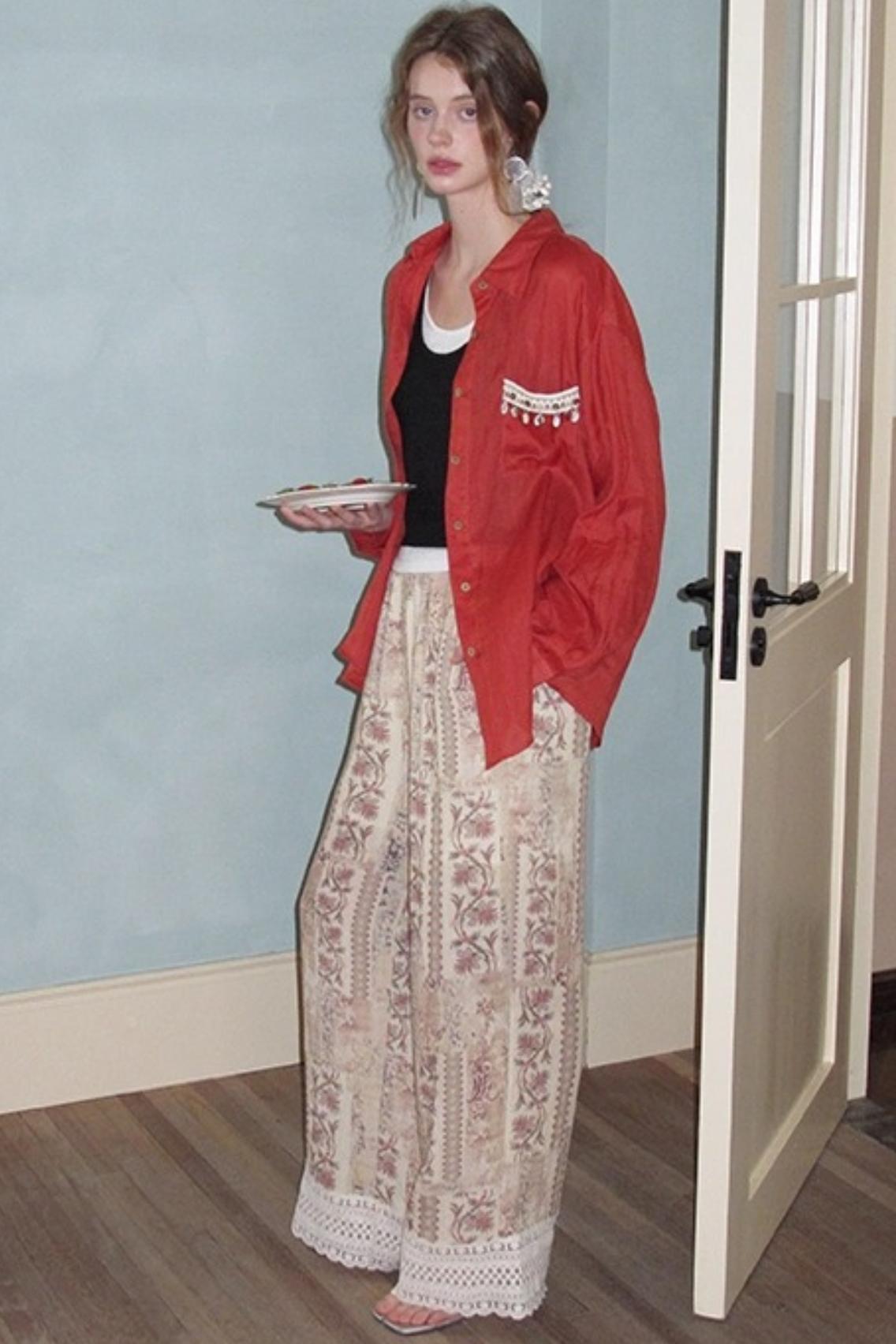 Neoclassical Vintage Lace Pants