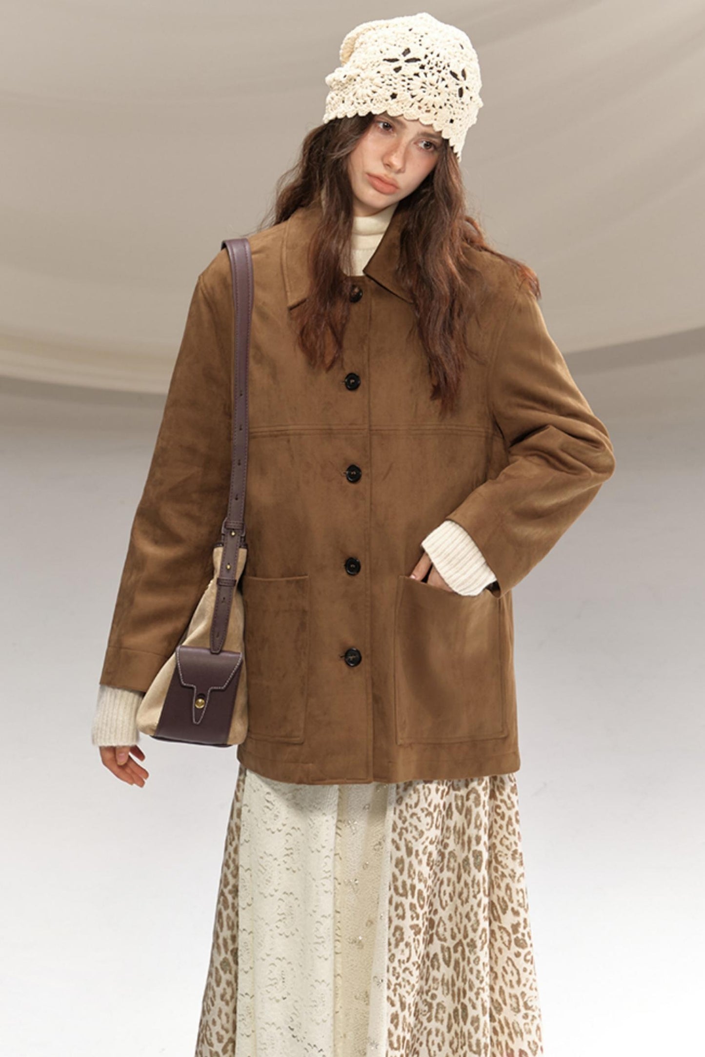 Beaded Silk Leopard Skirt