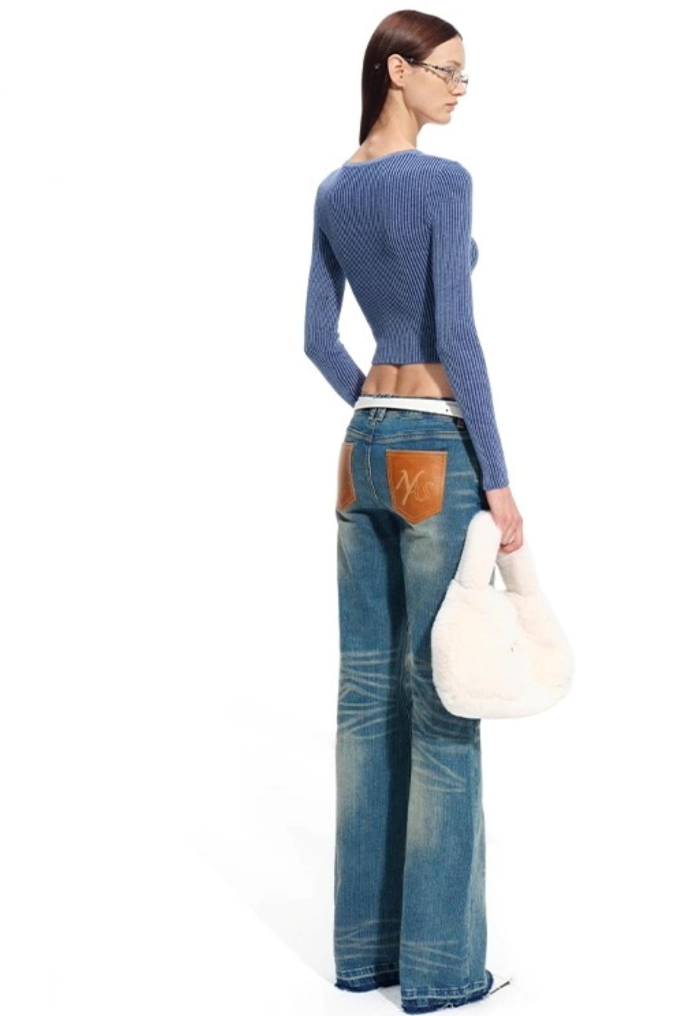 Wool Cropped Crew Neck Cardigan