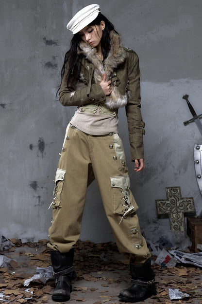 Retro Gold Thread Denim Jacket