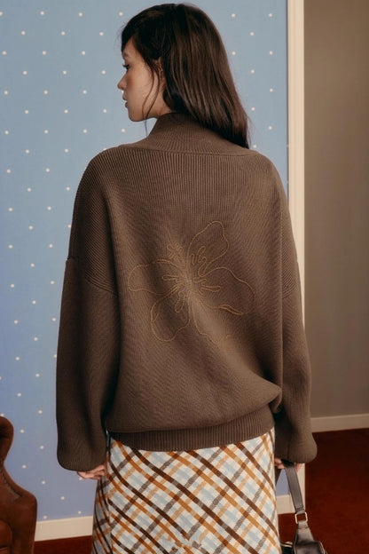 Embroidered Knitted Sweater