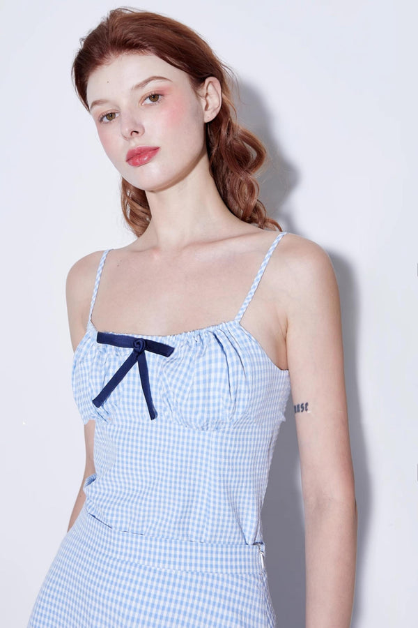 Checkered Sweetheart Summer Skirt Set-Up