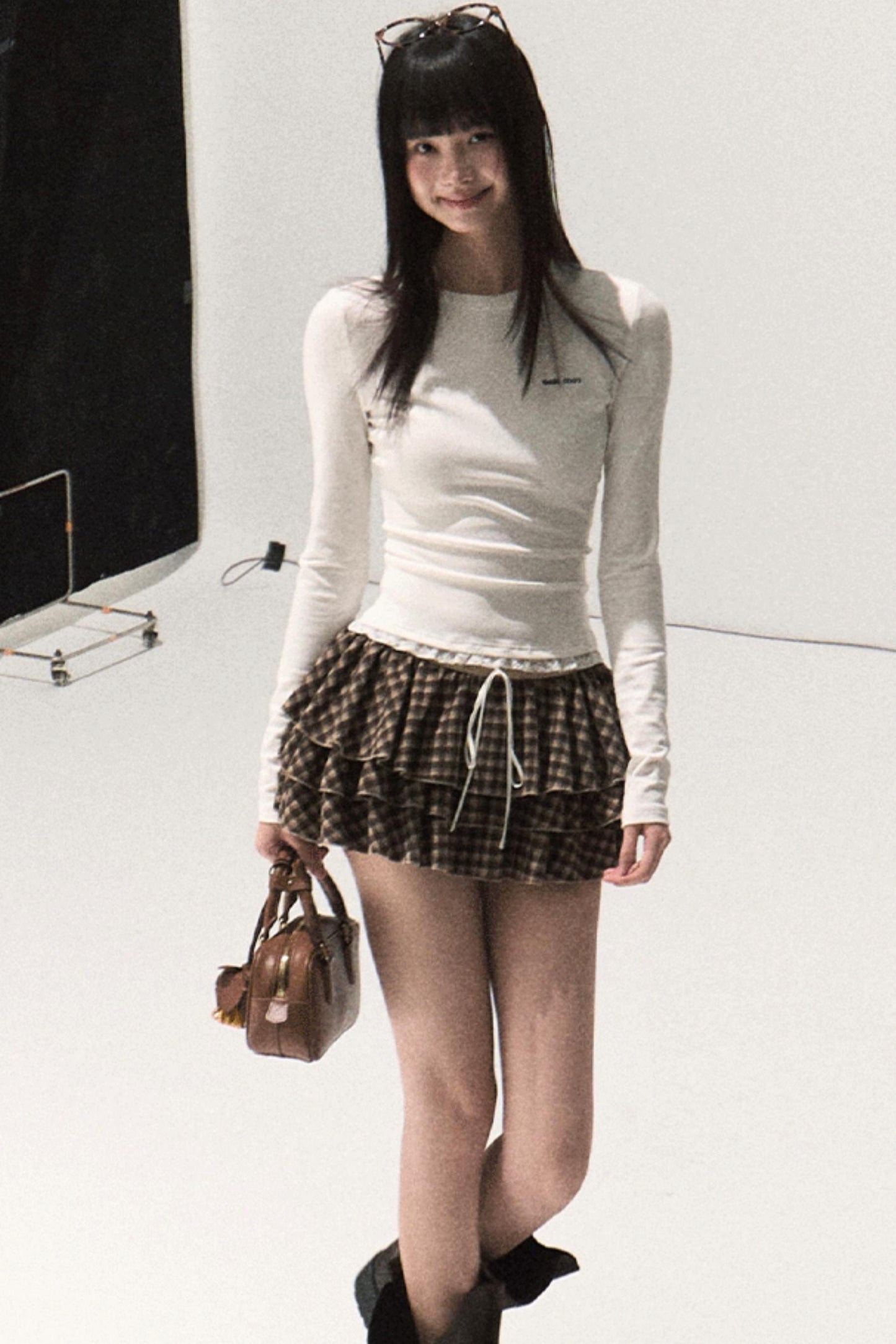 Good Weather Lace Slim Waist Long Sleeve T-Shirt