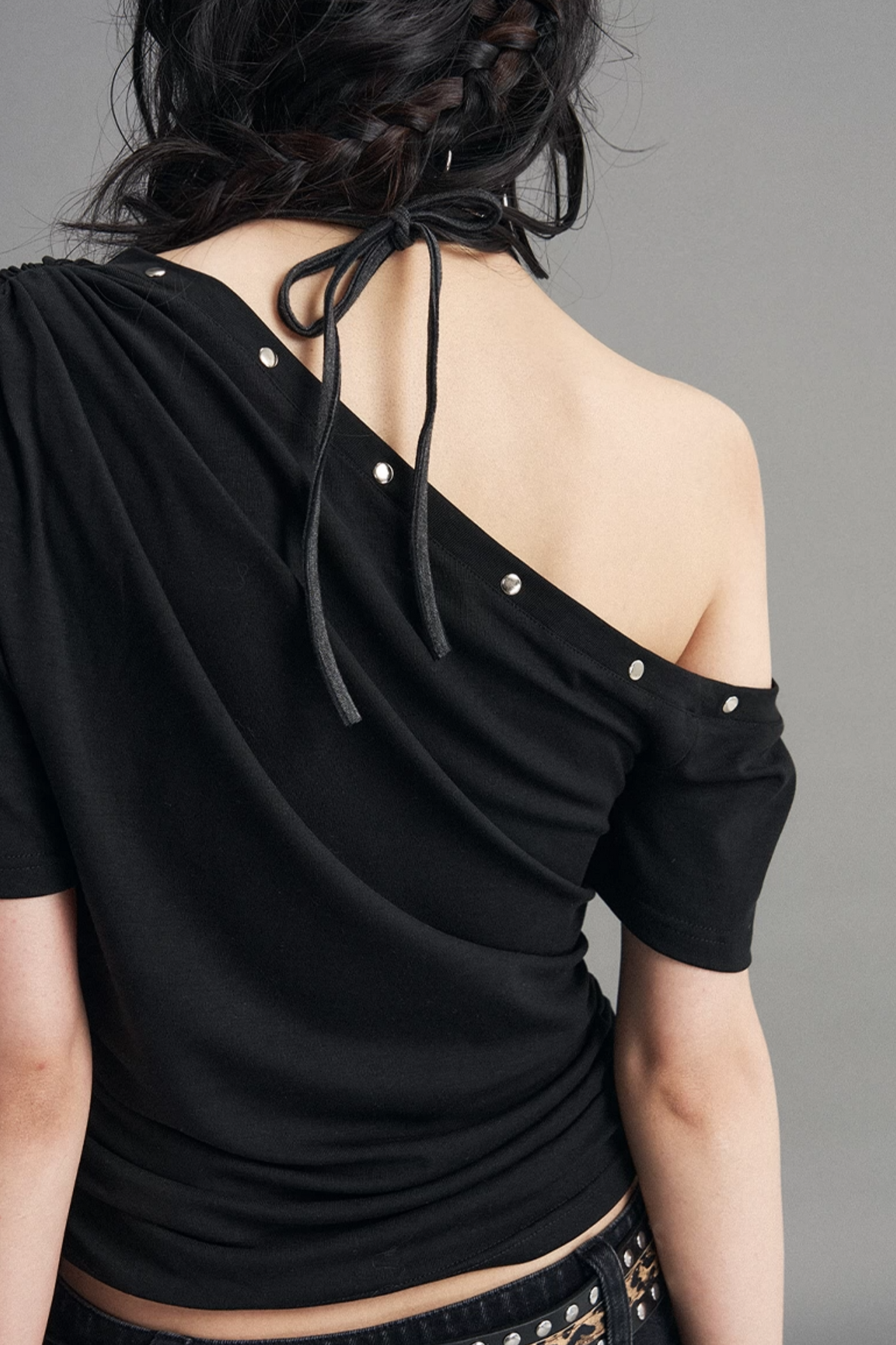 Punk Print Drop-Shoulder Top