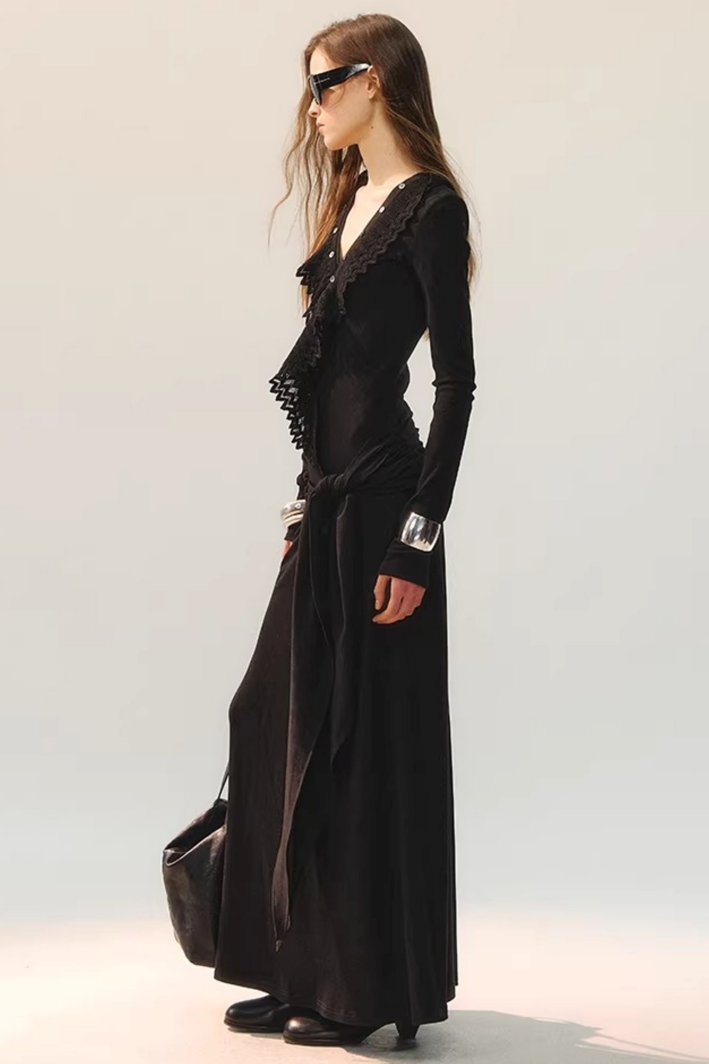 Lace Slit Dress