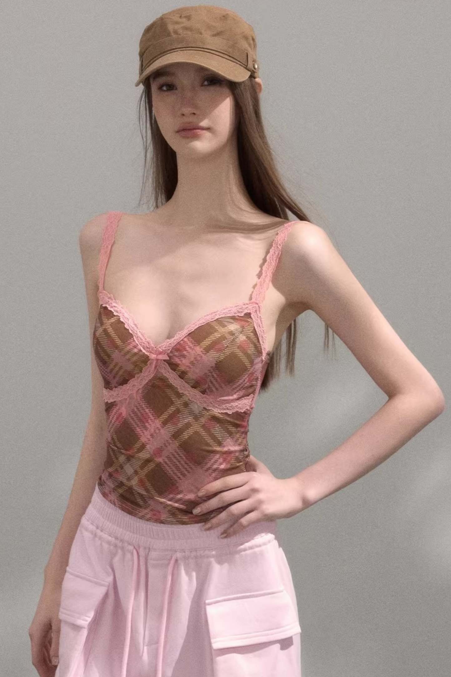 Retro Plaid Camisole Top