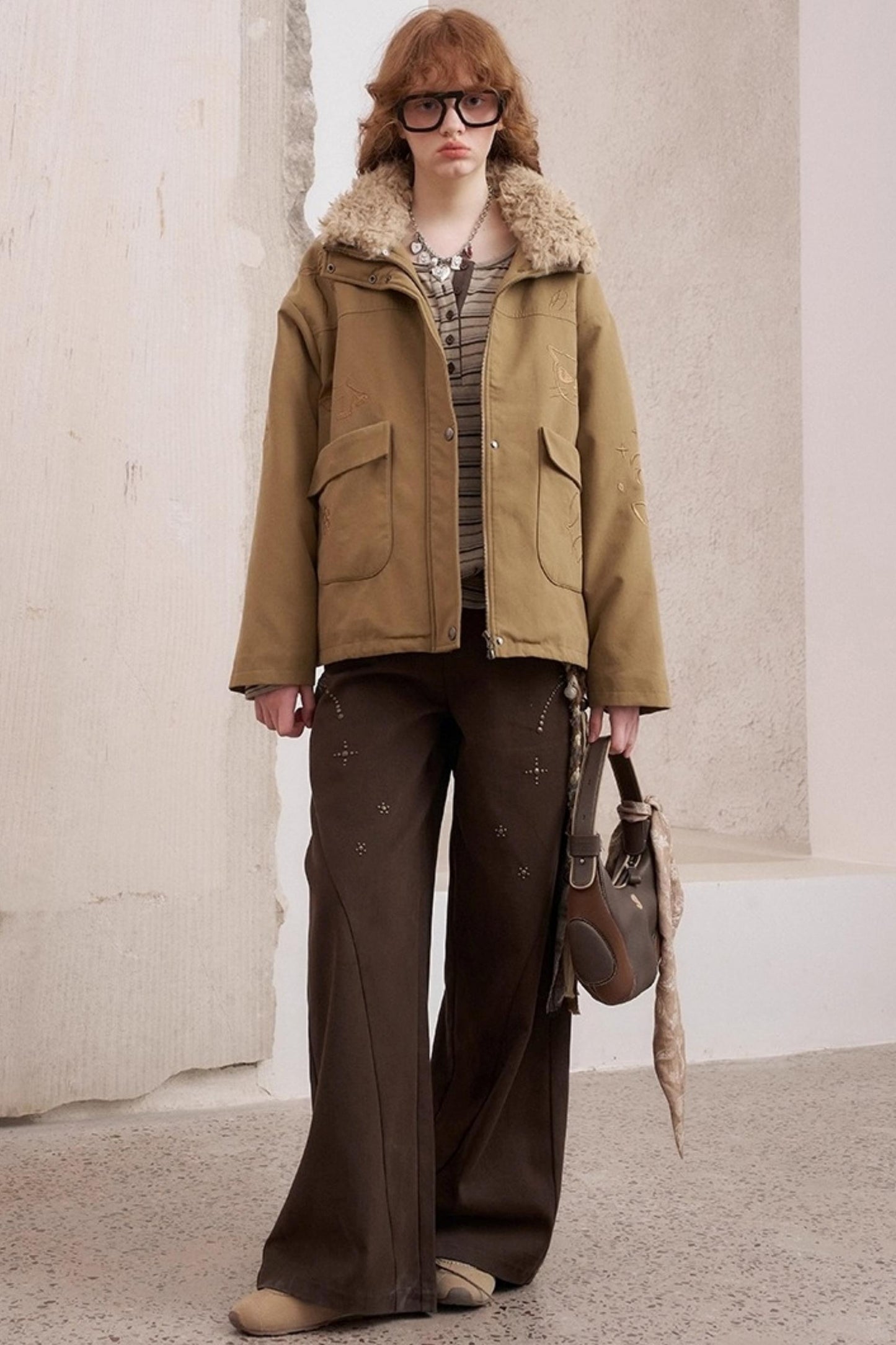 Diamond Straight Loose Wide Pants