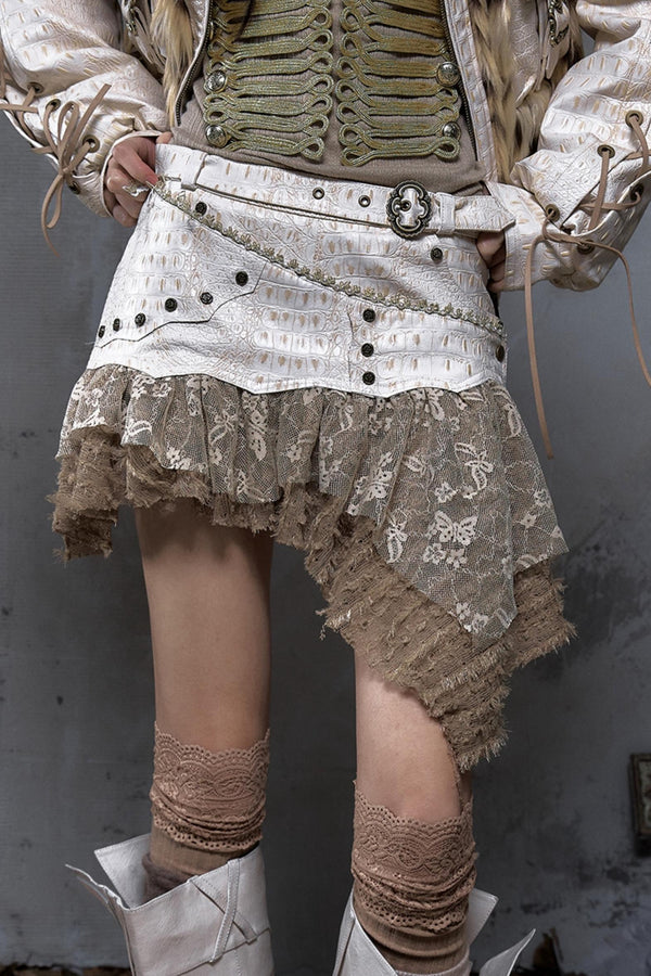 Dreamy Wanderer Leather Skirt