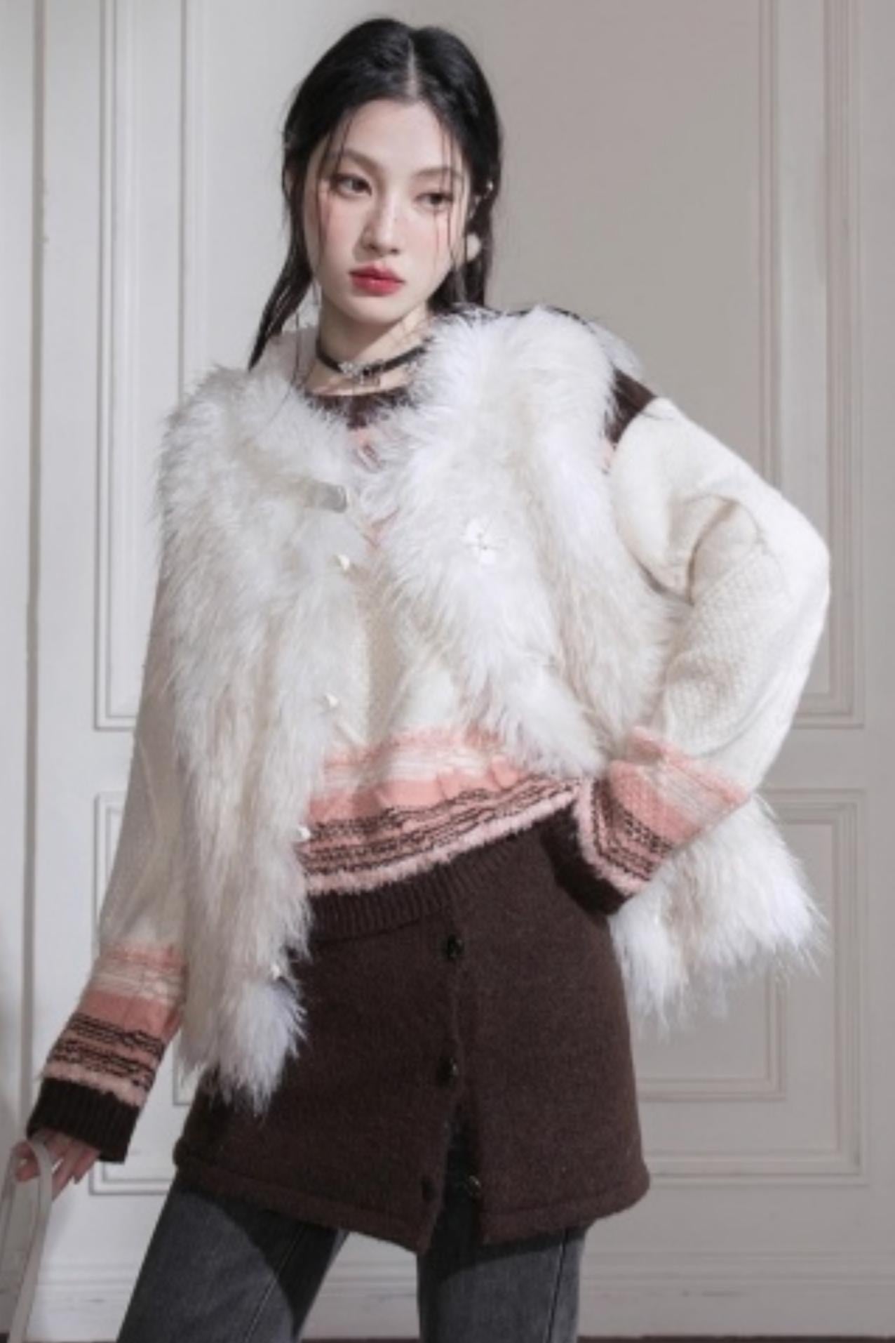 Sunset Gradient Knit Skirt Set