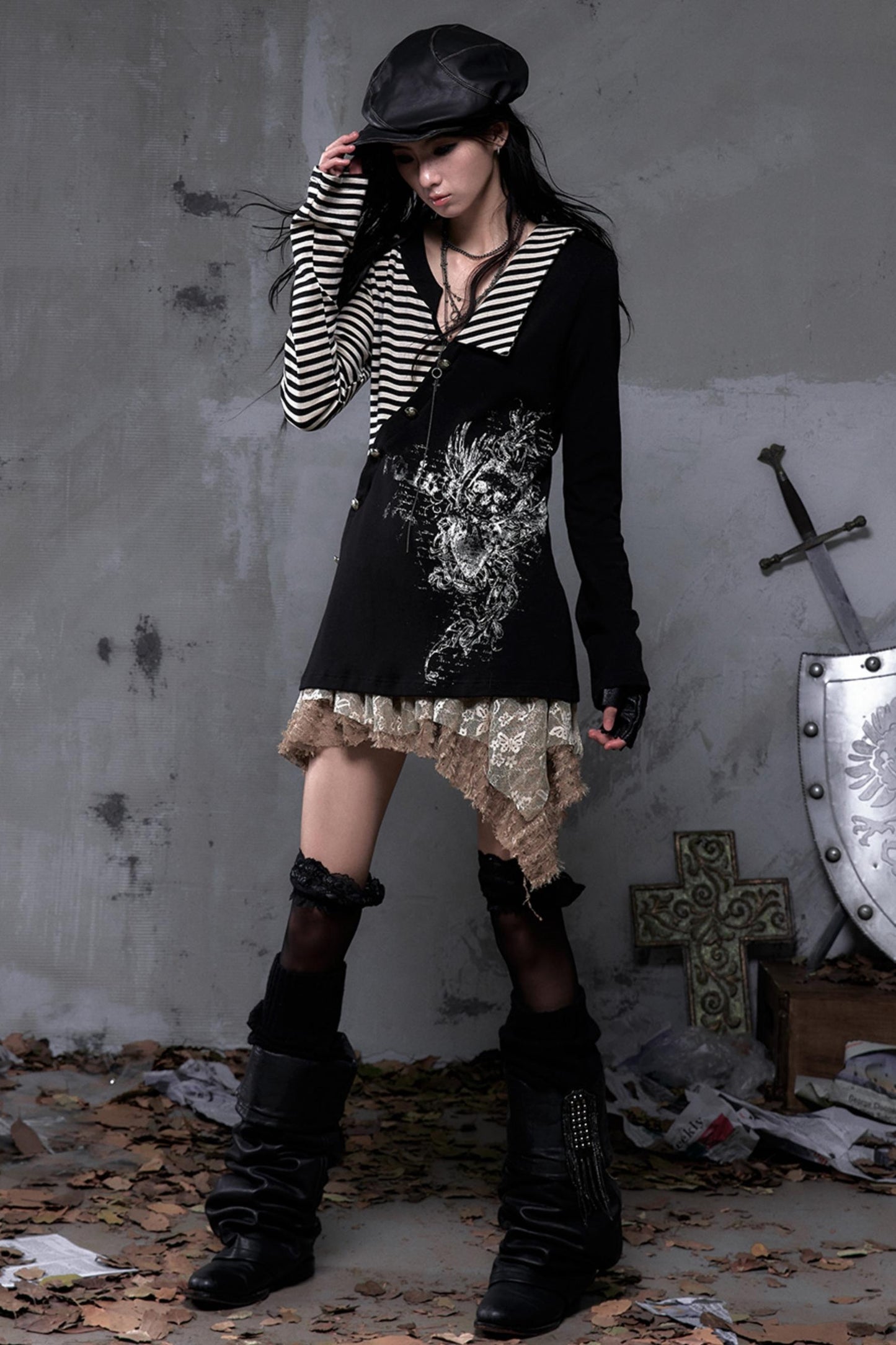 Vintage Striped Knitted Top