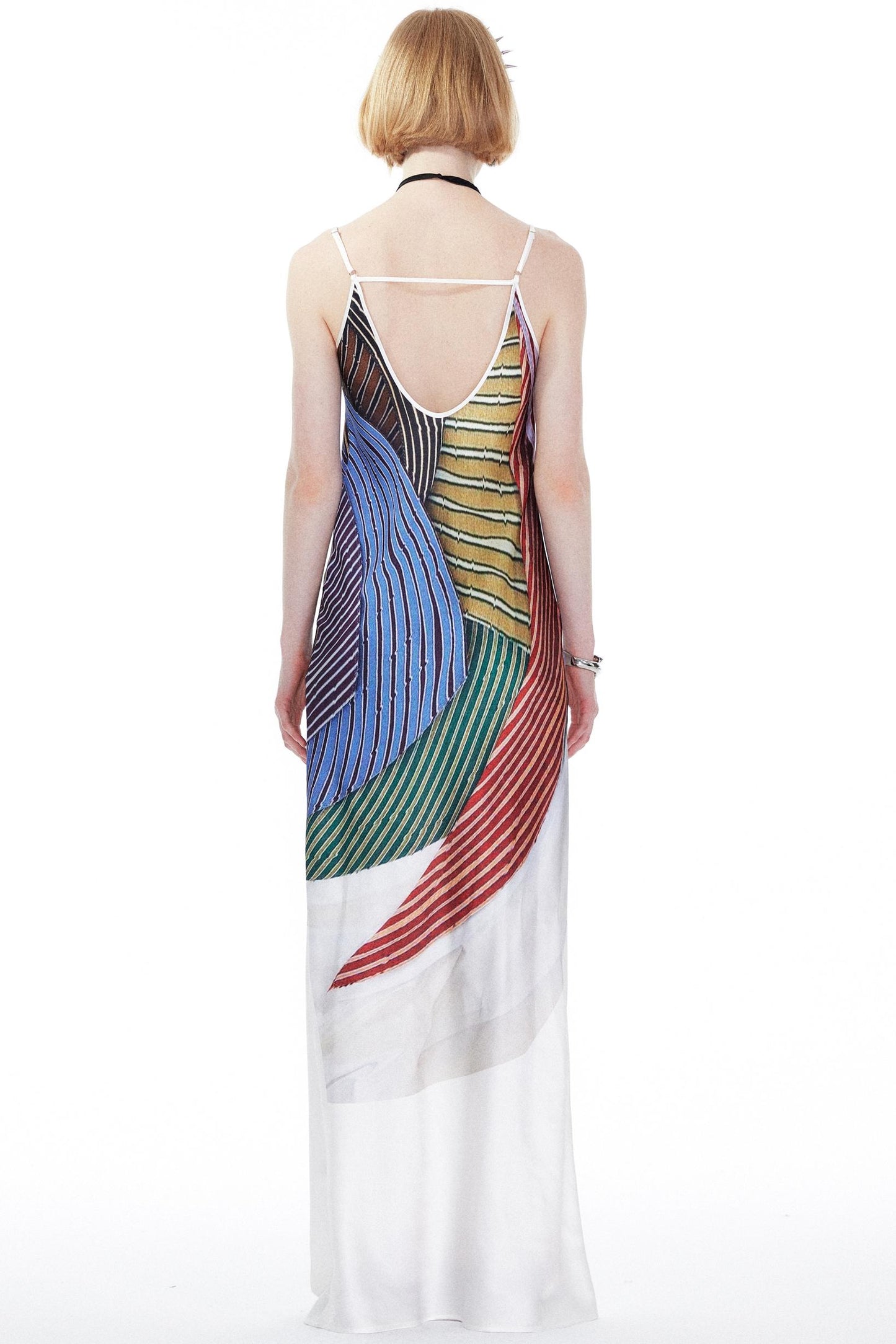 Printed Halter Swing Dress