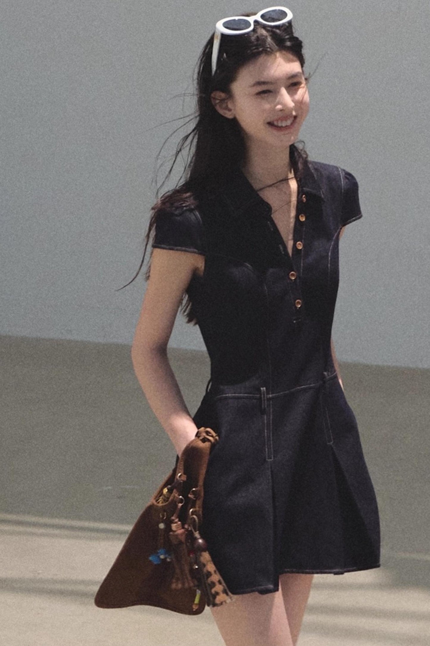 Summer V-Neck Polo Dress