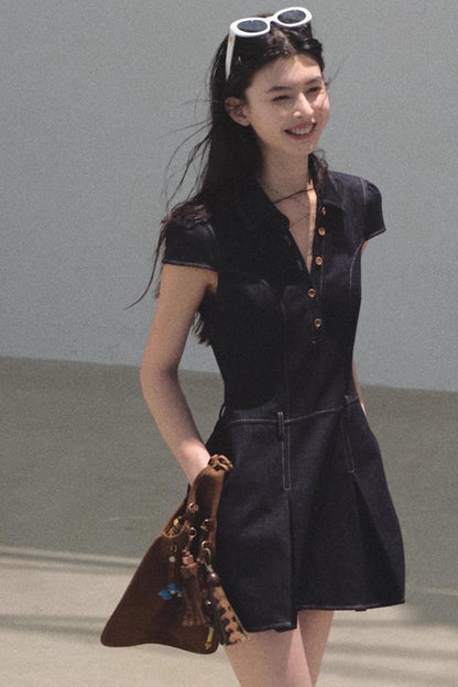 Summer V-Neck Polo Dress