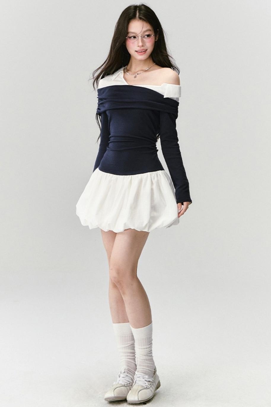 Fragile Flower Bud Puffy Dress