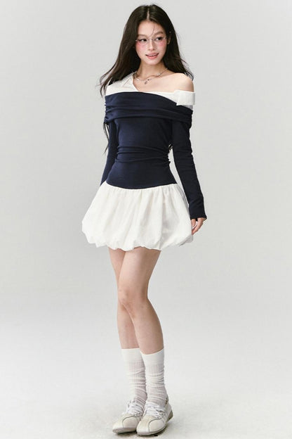 Fragile Flower Bud Puffy Dress