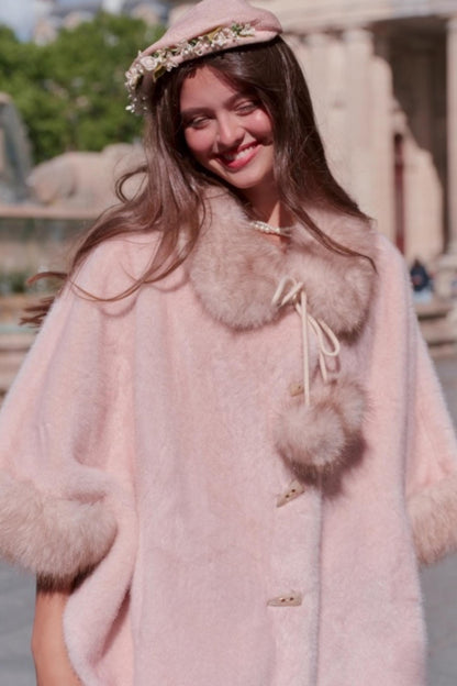 Lacemade Retro Fur Cape Coat