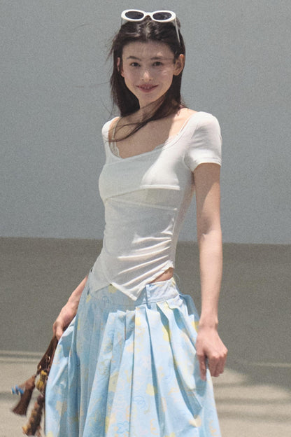 Dewy Square Neck T-Shirt