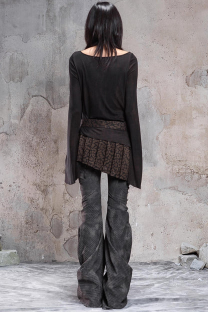 Knitted Contrast Patchwork Top