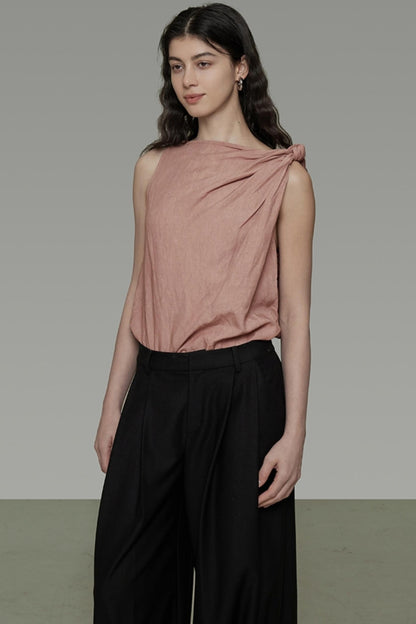 Twisted Pink Sleeveless Camisole