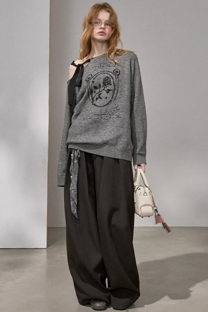 Knitted Plaid Sweater Set-Up