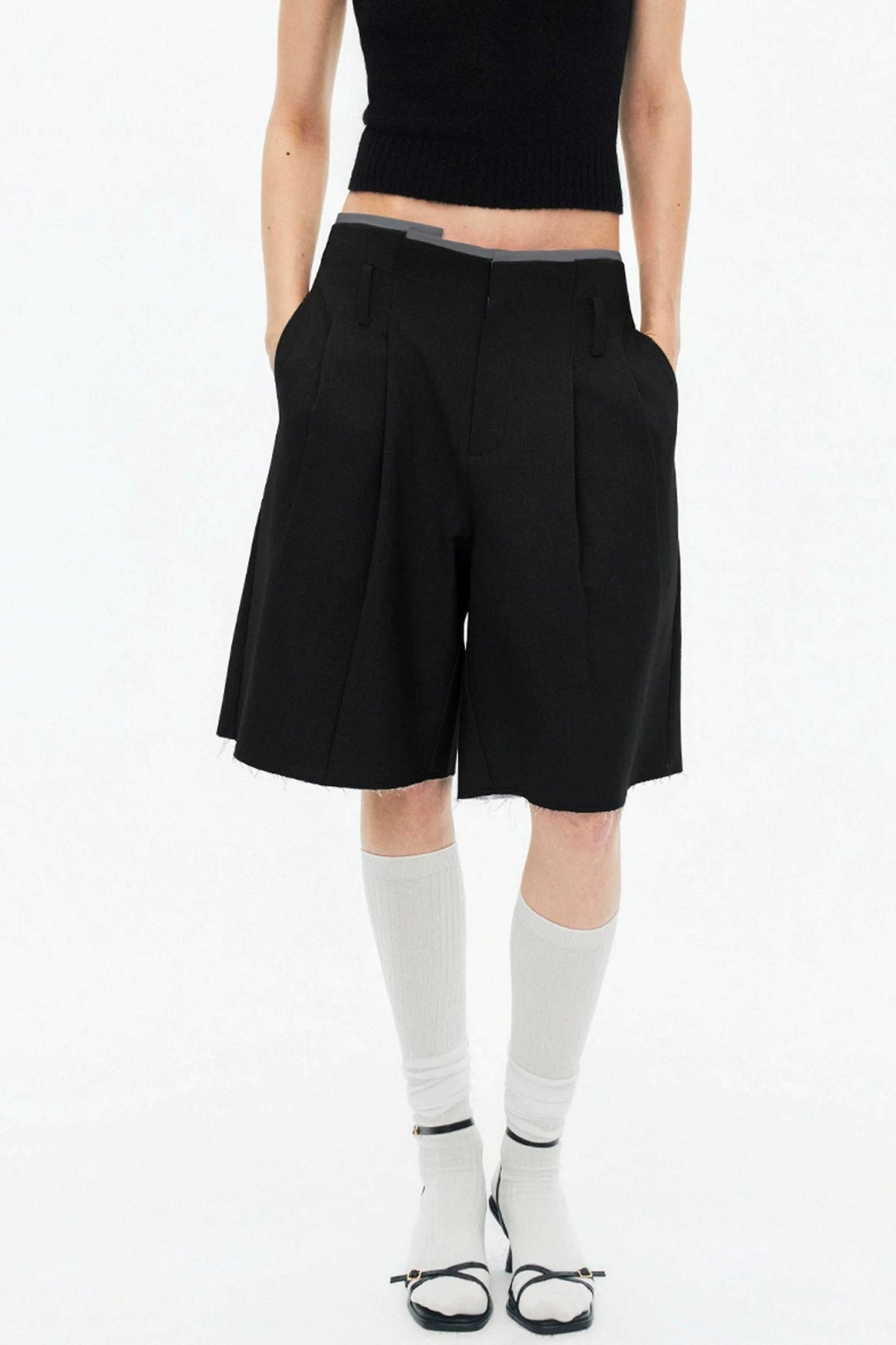 Tencel Wool Pleated Pants