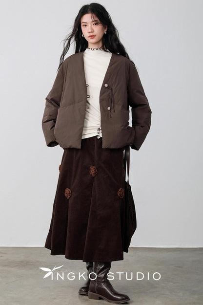 Fallen Leaves V-Neck Jacket