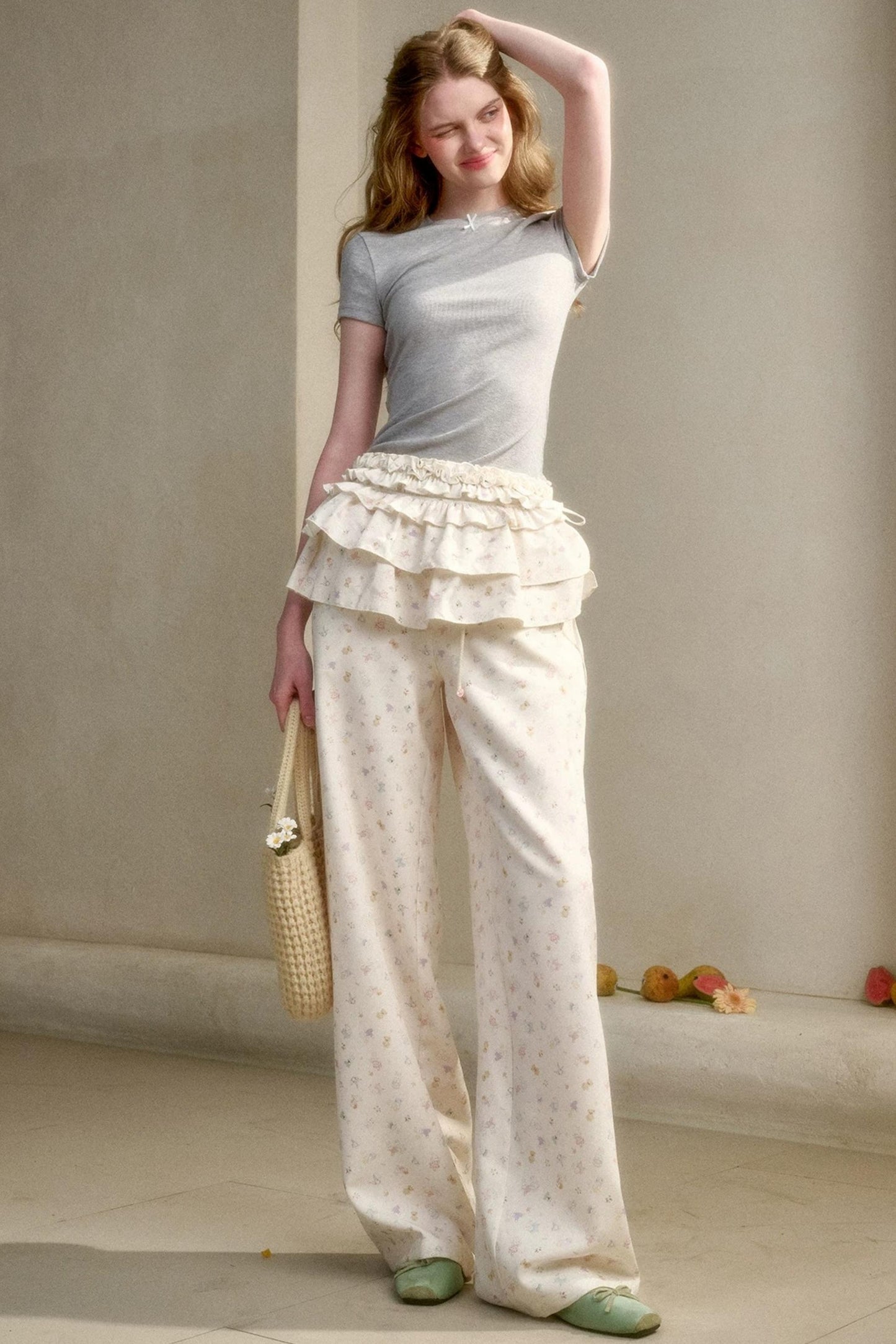 Comfortable Knit Lace Top