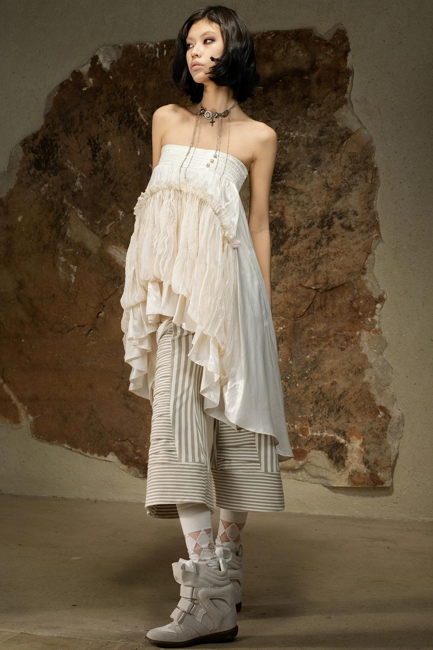 Asymmetrical Retro Tube Skirt
